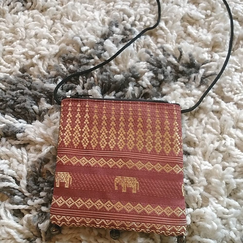 Relisted - Indian Golden Small Crossbody/Purse/Coin Mini Bag‎